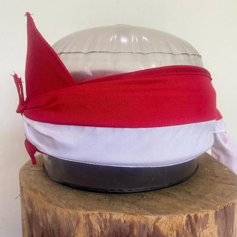 Topi Udeng Merah Putih Kemerdekaan, Udeng Bali Merah Putih, Udeng Sunda, Totopong Sunda Karet 3