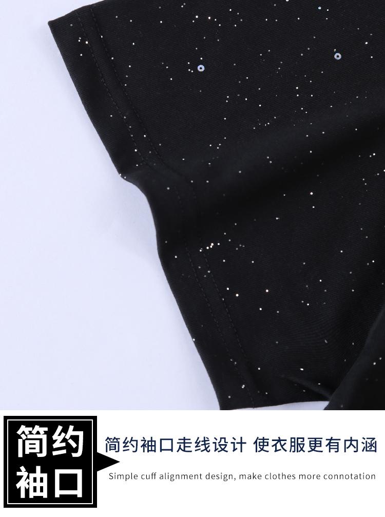 Product Introduction of 【FRED YOUNG】New Summer, Star Diamond short-sleeved, hot diamond men and women high-end luxury loose round-neck fashion t-shirts 692 7