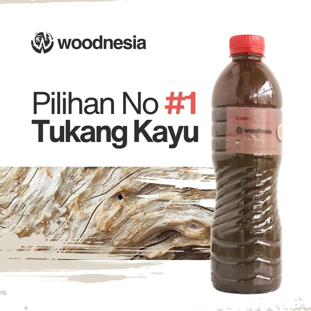 Politur Plitur Waterbased Kayu Jati Mahoni Walnut Akasia Woodnesia 500gr