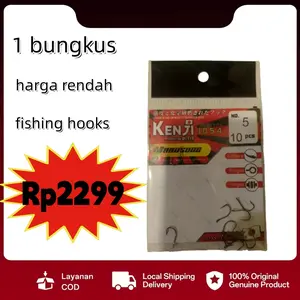 harga rendah-Hooks 10 pcs/1 bungkus Kail Pancing Kuat Tajam Murah fishing hooks