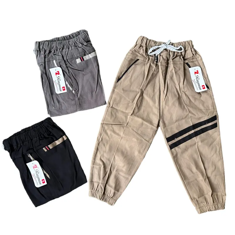 Paket Hemat isi 3pcs Celana Chino Panjang Jogger Anak 1-10tahun bahan catton twill sreach premium Katun Cotton Toddler 3
