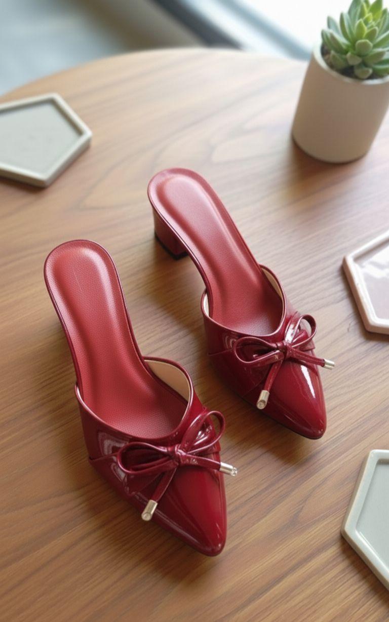 Sepatu Sandal Wanita Model Terbaru Pita Ikat High Heels 5cm Kekinian Bapuo Hitam Elegan