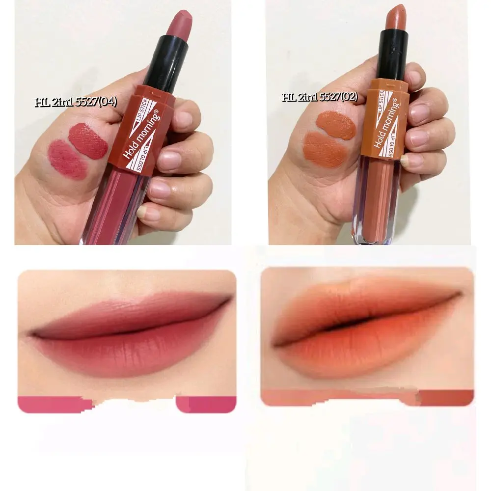 [SATUAN/BS PILIH] HOLD MORNING LICPREAM+LIPSTICK 2IN1 5527