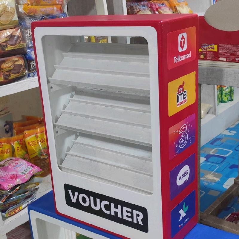 Rak Voucher, Rak Pajangan, Rak Display, 3 Rak, Pake Laci, Pintu - Shop ...