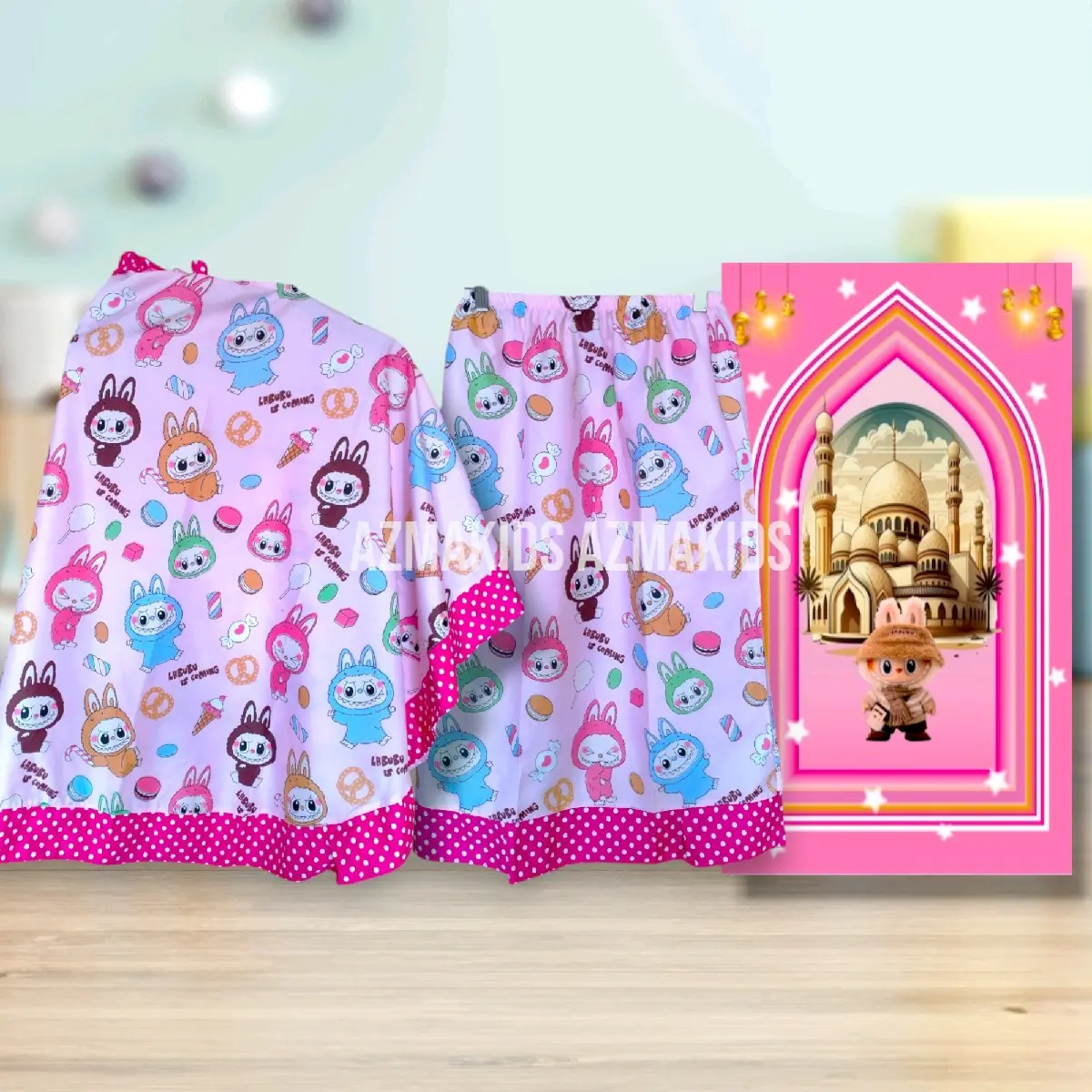 PAKET MUKENA ANAK SAJADAH - MUKENA ANAK SEJADAH 2-9THN Muslim Motif Cewek Setelan