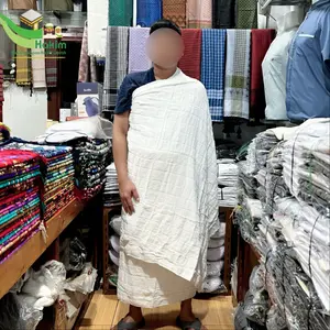 Kain Ihram Exclusive Cotton Handuk Best Quality Tanpa Jahit Kain Ihram Laki-Laki Perlengkapan Haji Dan Umroh