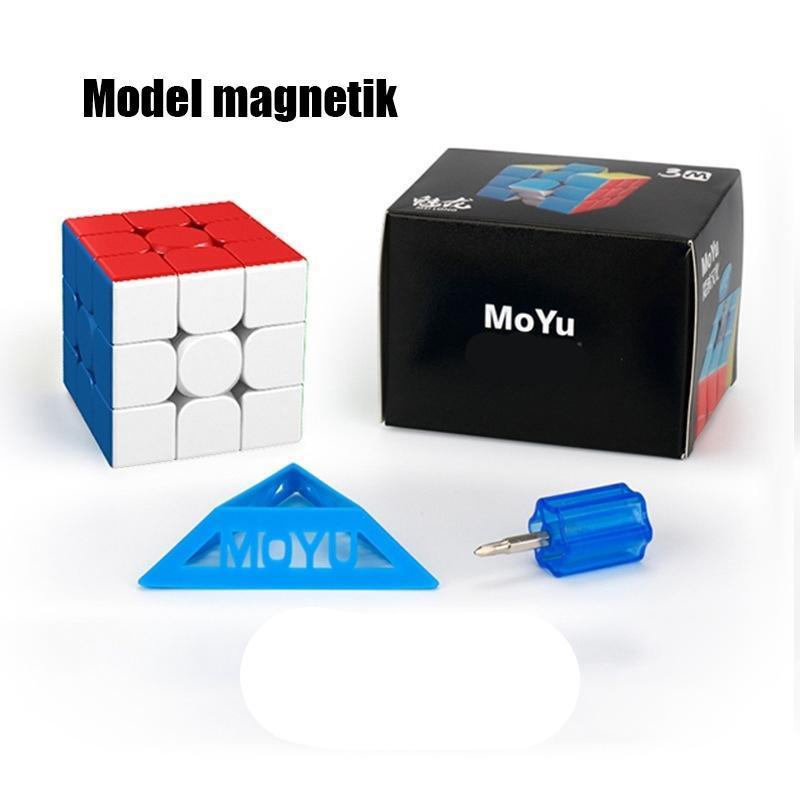 Magic Cube 3x3 Moyu Meilong Stickerless MFJS Original/Magic Cube Magnetik Moyu Meilong Magnetic Rubik 3x3