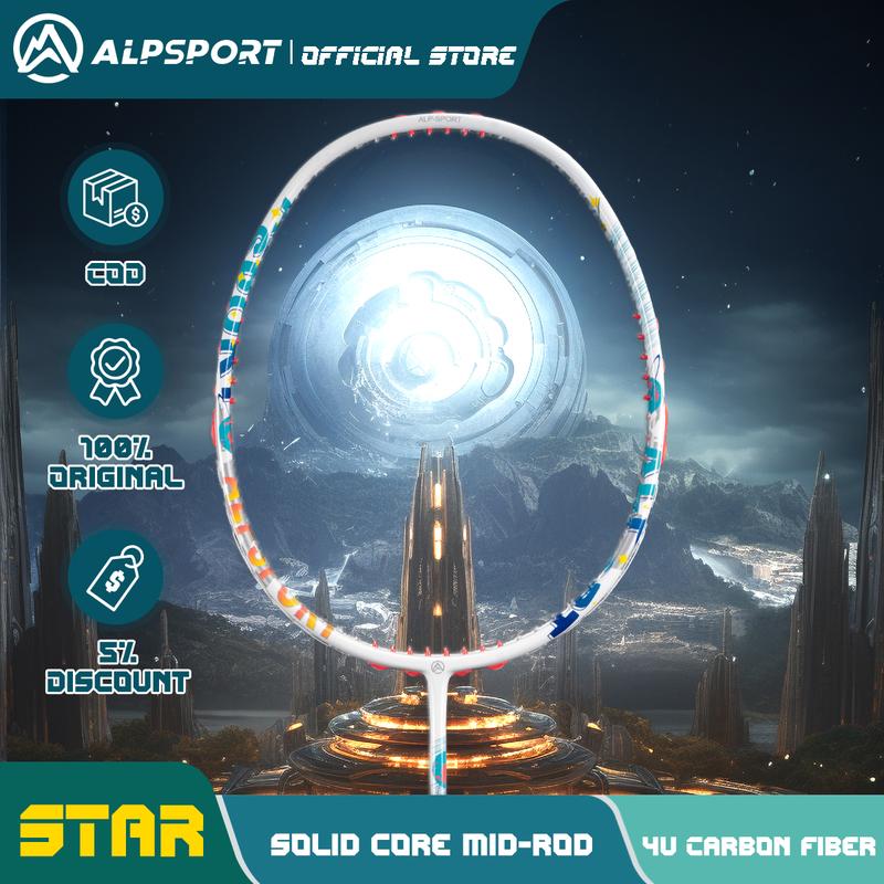  ALP STAR 15kg Vợt cầu lông cân bằng cấp độ giải đấu,Trọng lượng 4U điểm cân bằng 295mm,Sợi carbon T1100,Vợt cầu lông toàn diện với cảm giác đánh chắc chắn,Công nghệ đệm MXH + công nghệ cột trung tâm vững chắc,COD 