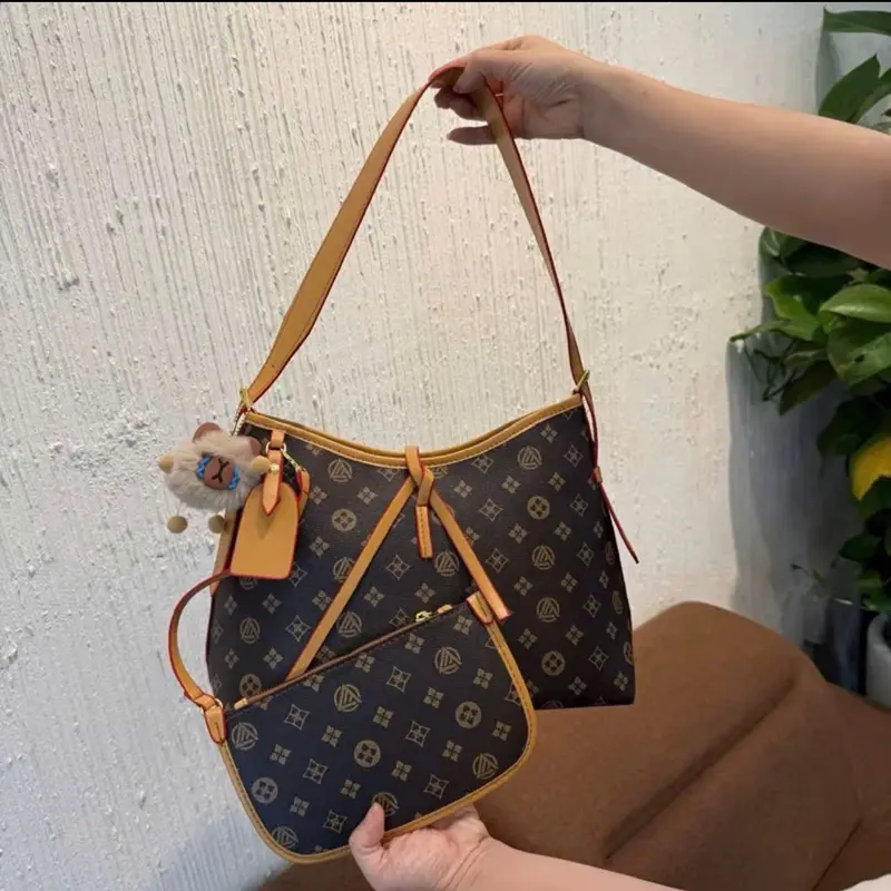(TẶNG KÈM GẤU+ VÍ ) Túi HOT LOẠI ĐẸP-HÀNG DA DÀY công sở màu nâu SÉT 2 chi tiết SIZE 25CM + SIZE 30CM 6