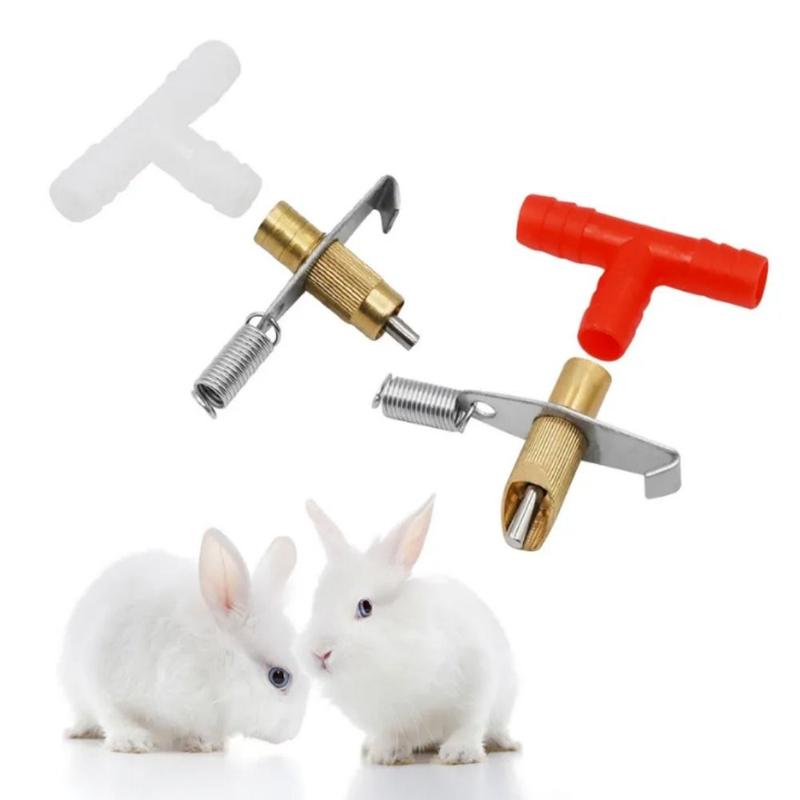 5 Sets Practical Automatic Rabbits Drinker Nipple Plastic Removable ...