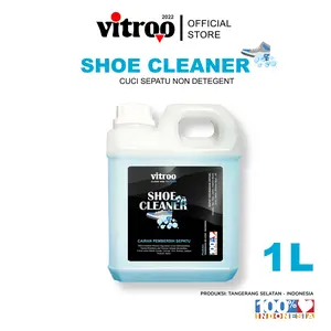 Pembersih Sepatu Shoe Cleaner 1 Liter Sabun Cair Cuci Sepatu Sneaker Putih Canvas by Vitroo