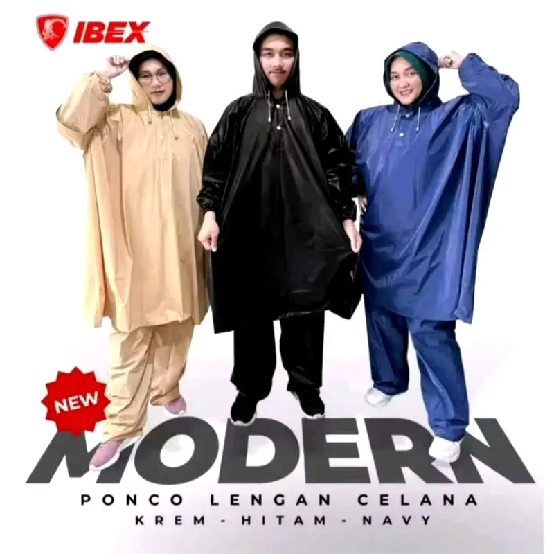 Jas Hujan Ibex Ponco Lengan dan Celana dewasa maks bb 105kg