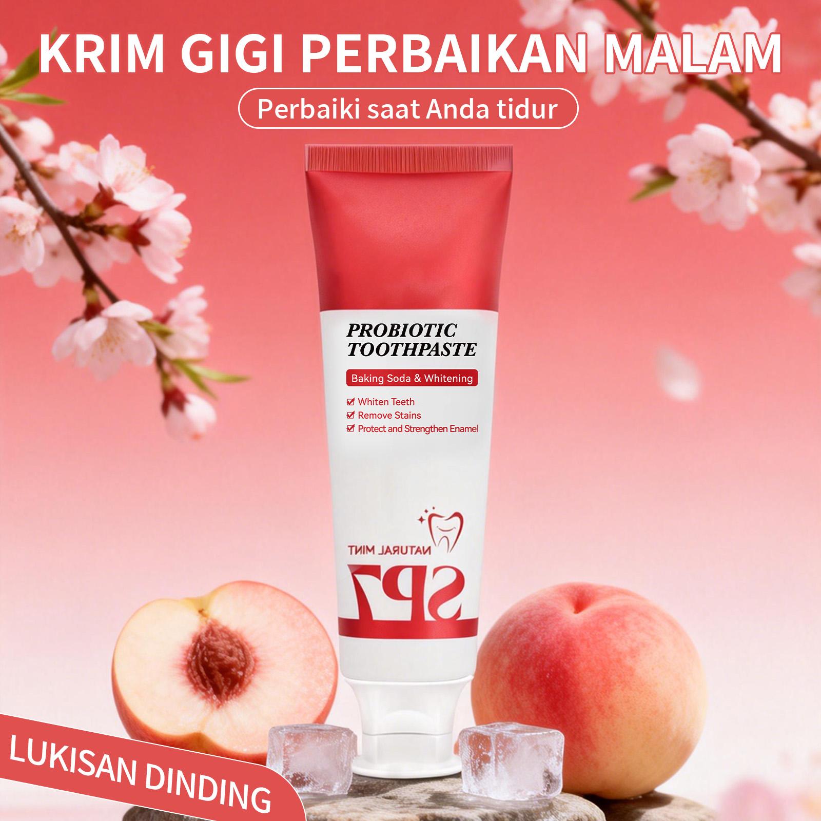 【Pengiriman acak merah biru】Pro Pasta Gigi Pemutih Baking Soda Plus Mint Alami 120g, BPOM, Menghilangkan plak gigi, Melindungi dari gigi berlubang, Merawat gigi, Menyegarkan napas. [BISA COD]