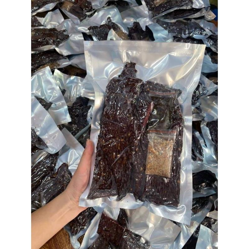 Thịt Trâu Gác Bếp, Trâu Sấy Khô HÀ GIANG Gói 500g (Kèm Gói Chẩm Chéo) - Chua Cay Ngon-  Ăn Vặt