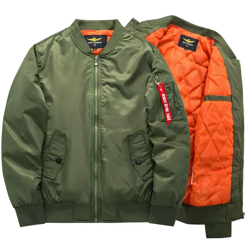 Áo Khoác Bomber Nam, Mùa Đông, Dày Dặn Và Ấm Áp, Áo Mặc Bên Ngoài, Áo Khoác Đồng Phục Bóng Chày Ngoài Trời, Cỡ Lớn, Dành Cho Nam
