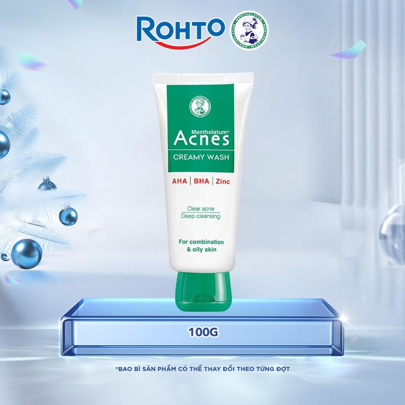  Kem rửa mặt hỗ trợ giảm mụn Acnes Creamy Wash 100g 