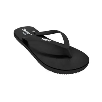 Sandal Jepit Fipper SLIM Black Black Karet