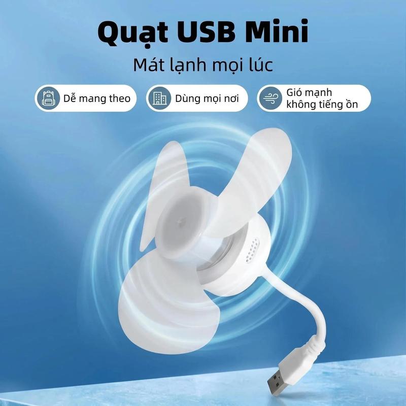 quạt usb MINI quạt để bàn nhỏ gọn hoạt động yên tĩnh tương thích mọi loại cổng…