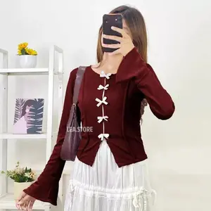 Atasan Wanita Leora Blouse Knit Blouse Pita Kekinian Baju panjang Casual Atasan Wanita Leora Blouse Knit Blouse Pita Kekinian Baju panjang Casual