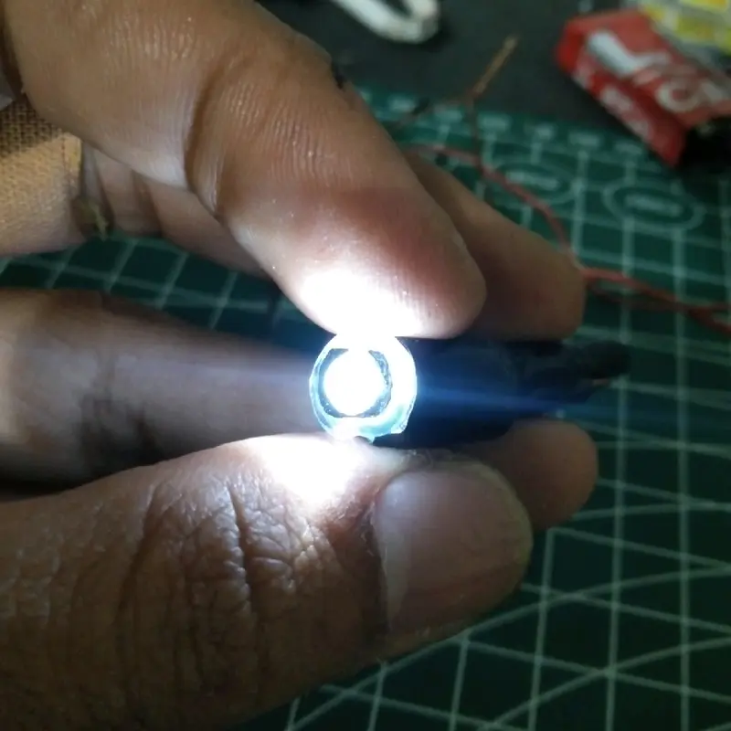 Miniatur Biled (blueXwhite)- Cocok untuk Kerajinan DIY - harga 1pcs lampu lis biru lampu utama putih 5