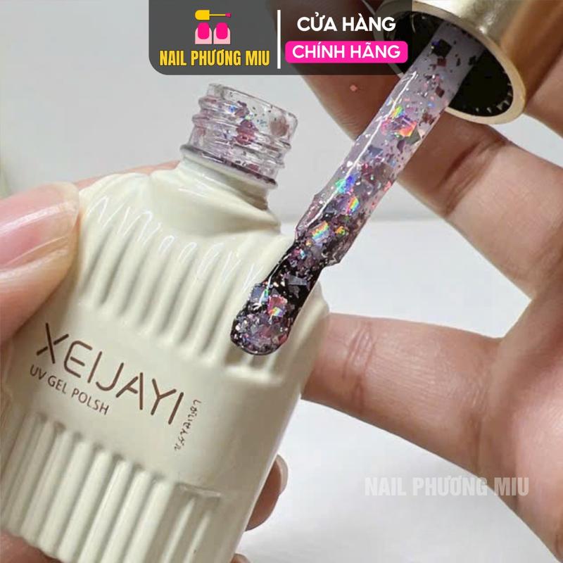 Mới Sơn Gel Nhũ STARLIGHT Kim Tuyến XEIJAYI Số 04 07 Hạt To Siêu Sáng Làm Nail Tạo Hiệu Ứng Flash Khổng Tước Bạch Kim Hồng Ánh Kim