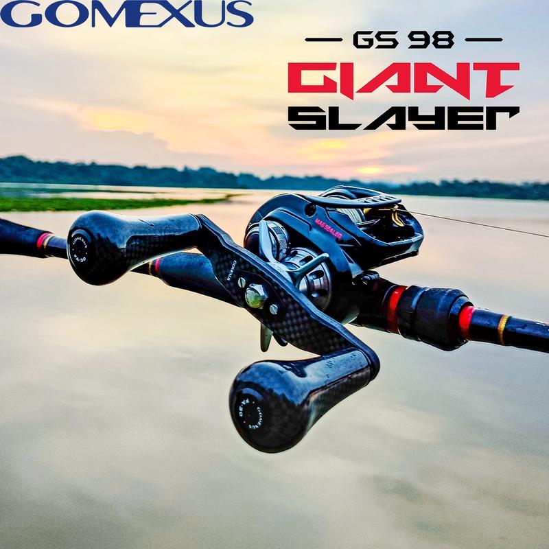  Tay Cầm Cuộn Carbon Gomexus GS-98 TORAY Cho Cuộn Câu Ngang Shimano Antares Curado Daiwa Steez Ballistic Ryobi Cuộn Câu Ngang DC-FA30 