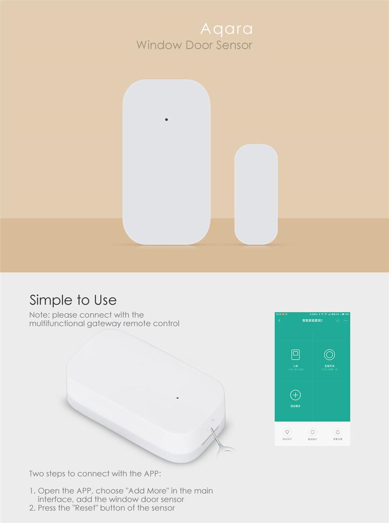Product Introduction of Global version Aqara Door Window Sensor Zigbee Wireless Connection Gateway required Smart Home For Xiaomi mijia APP For Homekit 38
