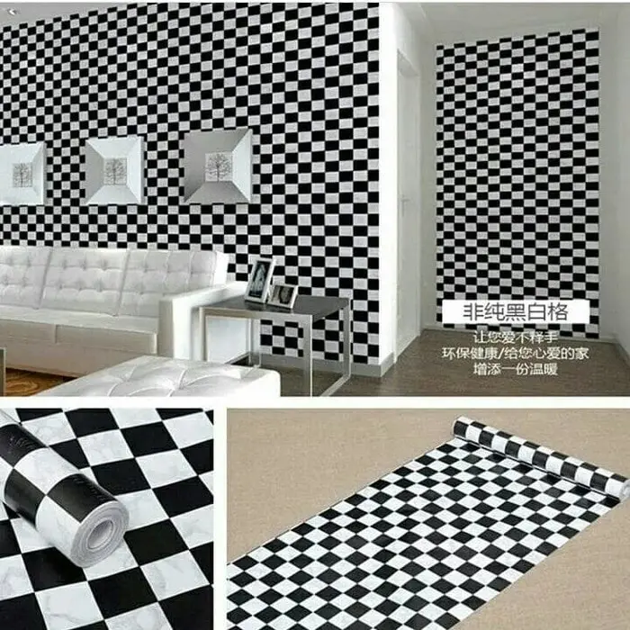 walpapper dinding motif kotak untuk mobil/motor dll
