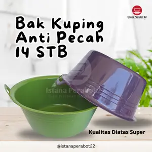 ( PAKET 6 PCS) BAK KUPING 14 STB PLASTIK ANTI PECAH - BAK HAJATAN MURAH SERBA GUNA Hijau