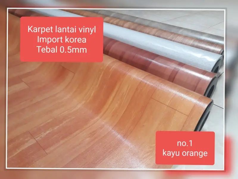 karpet lantai vinyl meteran Korea (Lebar 200cm x 50 cm) tebal 0.5mm harga  panjang Per 1/2 METER 5
