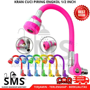 kran cuci piring warna warni dapur flexible Karet Air Keran