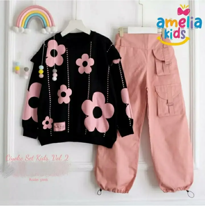 CIYOKO CARGO SET KIDS SETELAN ANAK PEREMPUAN LUCU