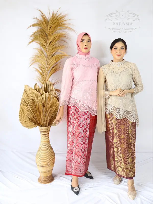Baju Kebaya Brukat Wanita Bilqis SERONG 001 One Set   Kondangan Payet 3
