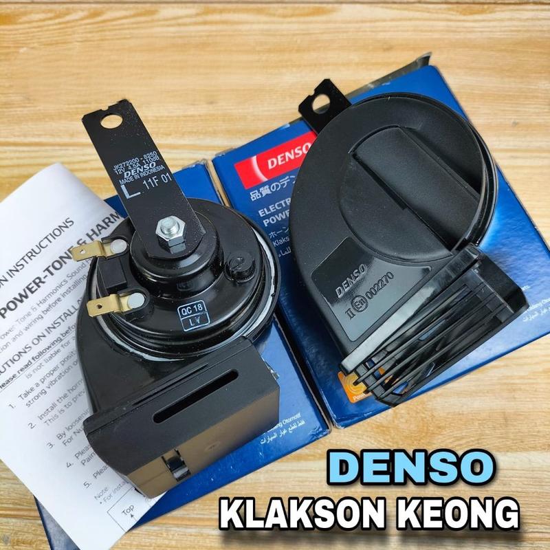Klakson Denso Keong Gepeng Set Relay putus putus high low Waterproof Tahan Air Universal mobil motor 5