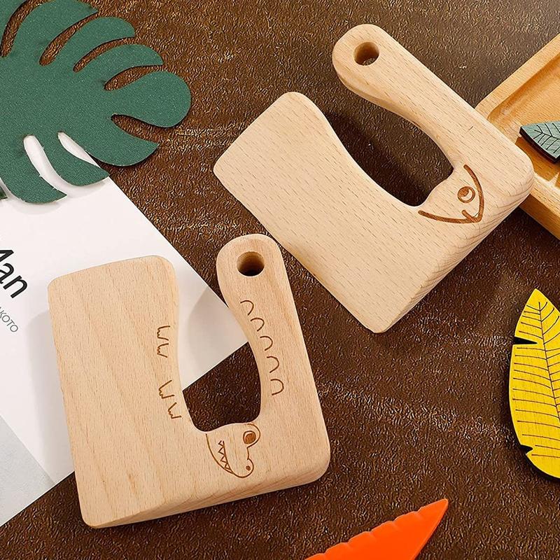 Product Introduction of 1PC Wooden Knife Cooking Safety Cut Fruits Vegetables Kitchen (WeiKitchen) 20