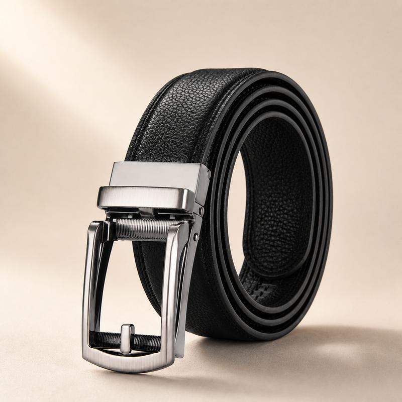 WZBeltFactory Thắt Lưng Nam Khóa Tự Động Chất Liệu Da PU Dẻo Dai Chắc Chắn Chống Mài Mòn Dễ Điều Chỉnh Kích Thước 110-130cm Chiều Rộng 3.2cm Hàng Xưởng Giá Tốt