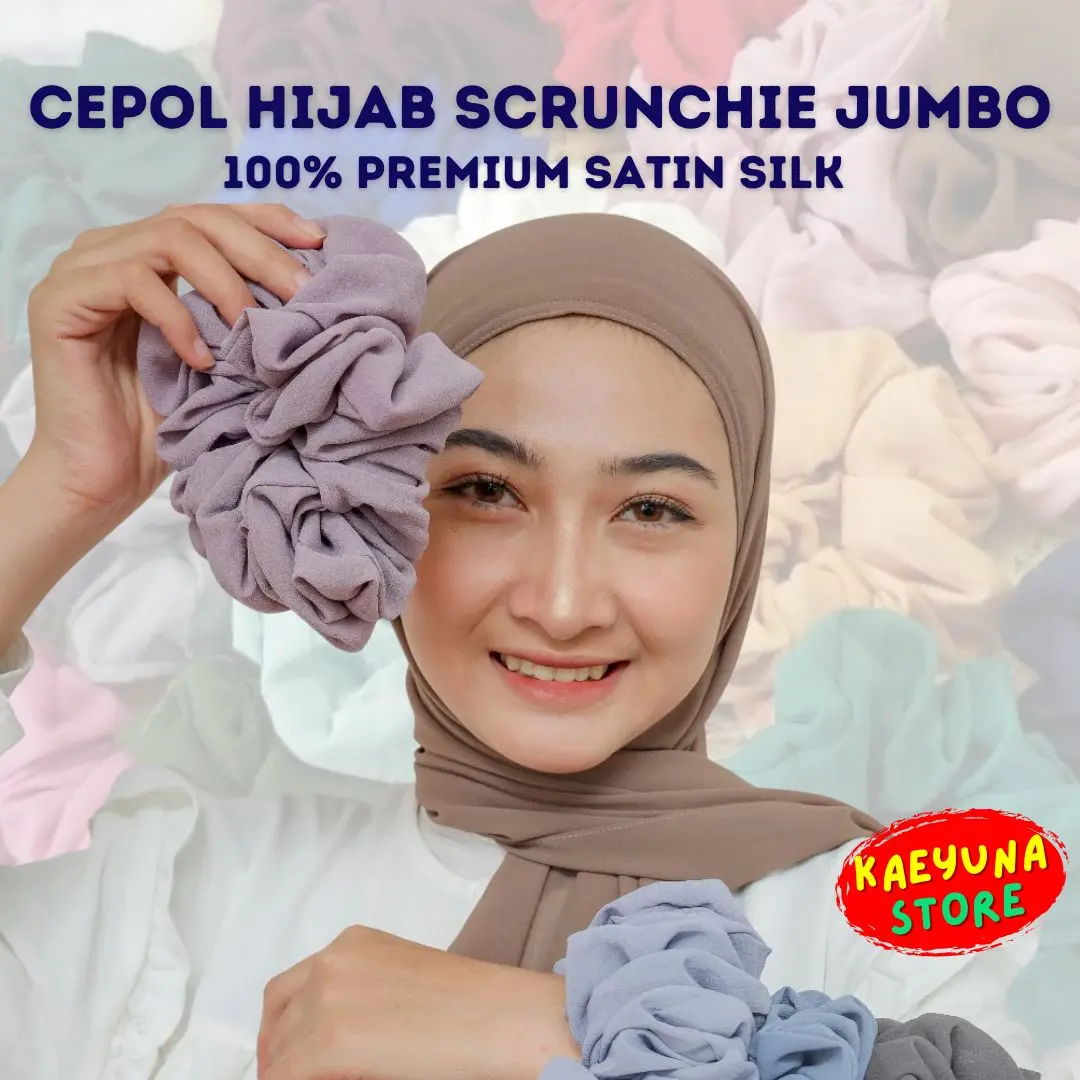 Ikat Rambut Cepol Scrunchie jumbo Aneka Warna