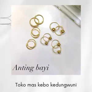 Anting mas ukuran kecil untuk bayi/ kadar 8k