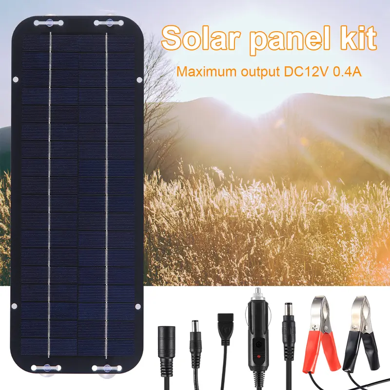 Portable Caravan Solar Panel Kit for Camping 12V Solar Panel Battery Charger Kit 5