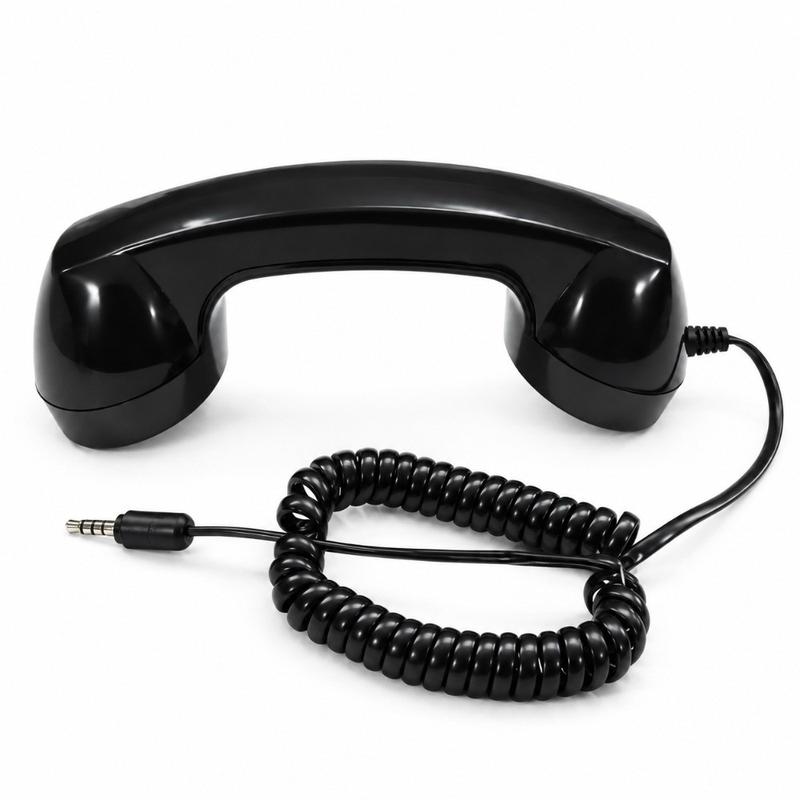 KRZ Elec Cũ ABS Điện thoại bàn kiểu cổ Ổ cắm 3,5 mm Thiết kế cầm tay Điện thoại bàn cổ điển Bộ thu điện thoại di động Trang chủ