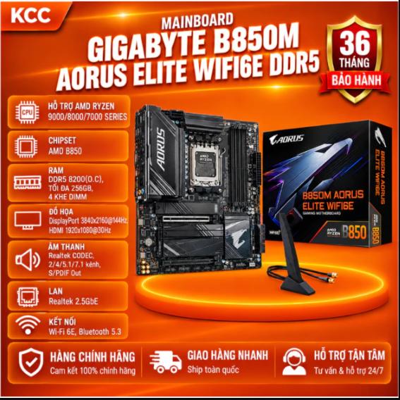 Mainboard Gigabyte B850M AORUS ELITE WIFI6E DDR5 bảo hành 3 năm