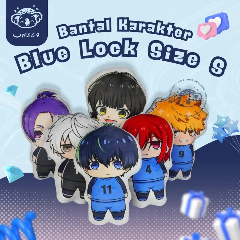 UMECO - Bantal Karakter Anime Blue Lock Size S | Plushie - U075 0