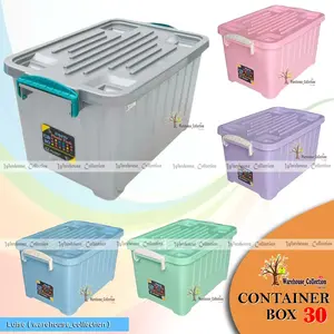 CONTAINER BOX SILVER / WARNA MKW 30 LITER/CONTAINER SILVER/ CONTAINER MURAH/Kontainer BoxTempat Penyimpanan kontener box  jualan box  cb box  pakaian