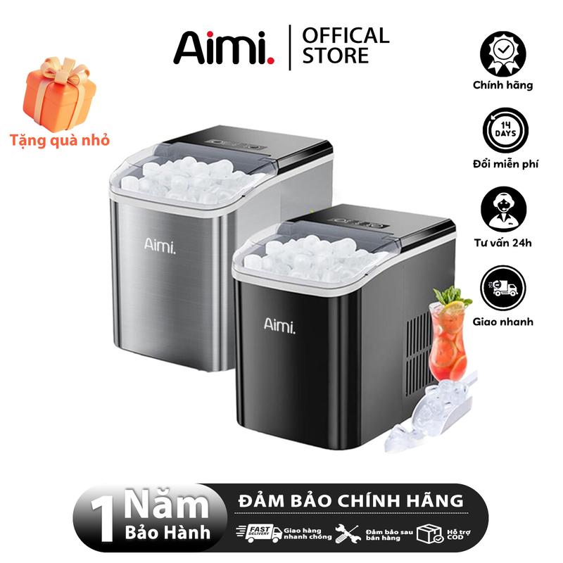 Aimi Máy Làm đá Mini 2.2L Công Suất Lớn Hoàntoàn Tự động 15kg đá Tạo đá Siêu Tốc Trong 8 Phút