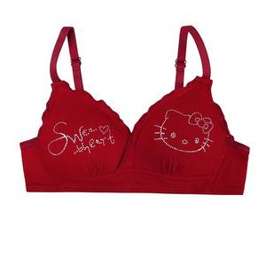 Đồ Lót Hoạt Hình, Ren Ngọt Ngào, Dành Cho Ngực Nhỏ Thoải Mái Và Thoáng Khí, Ngực Bên Hông Chống Chảy Xệ, Không Có Vòng Thép, Thích Hợp Cho Học Sinh, Áo Ngực Mỏng