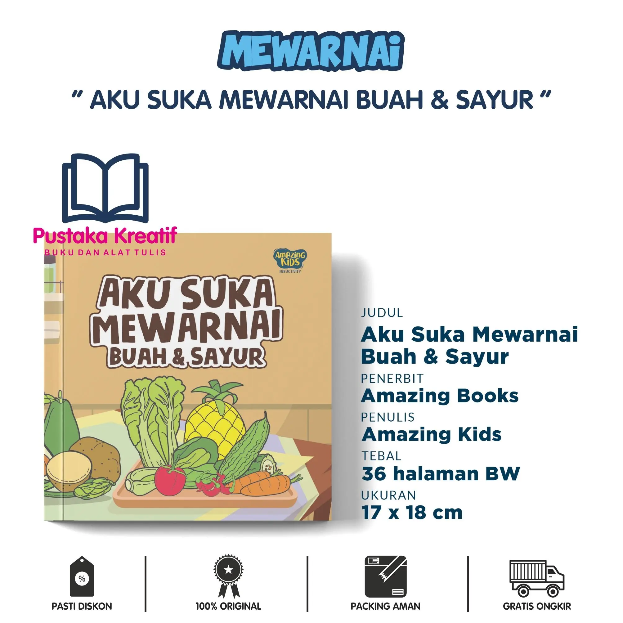 Aku Suka Mewarnai Buah & Sayur
