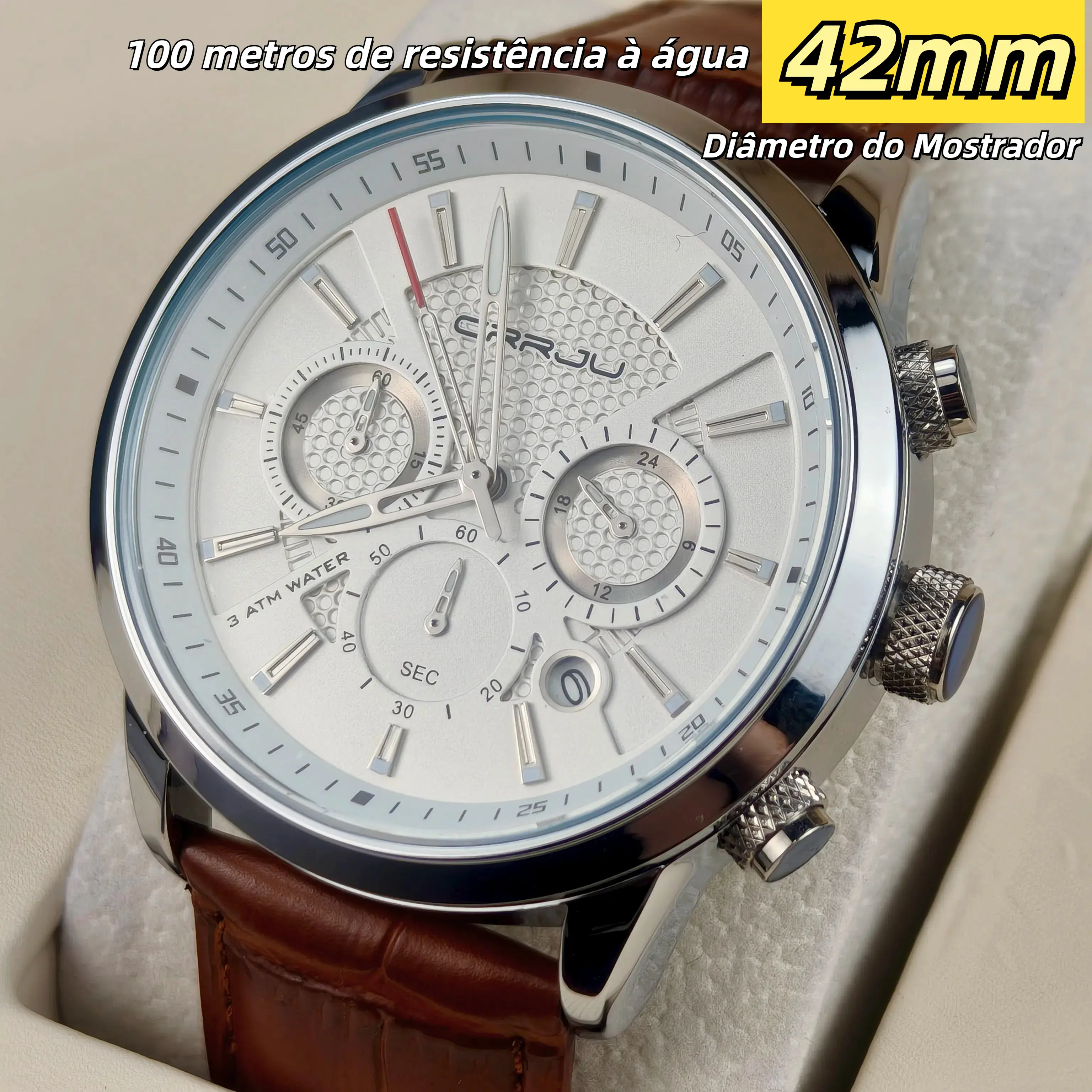 CRRJU Men's Casual Quartz Watch Waterproof 2212 XO No Box
