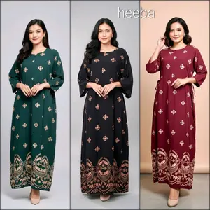 Paket Isi 2 Dress Chibi lengan 3/4 Cantik Busui Bahan Rayon Premium ada saku