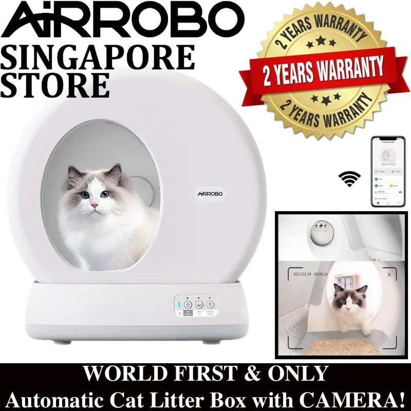 AiRROBO UBPET C10 PRO World First & Only Automated Self Cleaning Cat Litter Box with CAMERA (2 Years On-Site Warranty!))