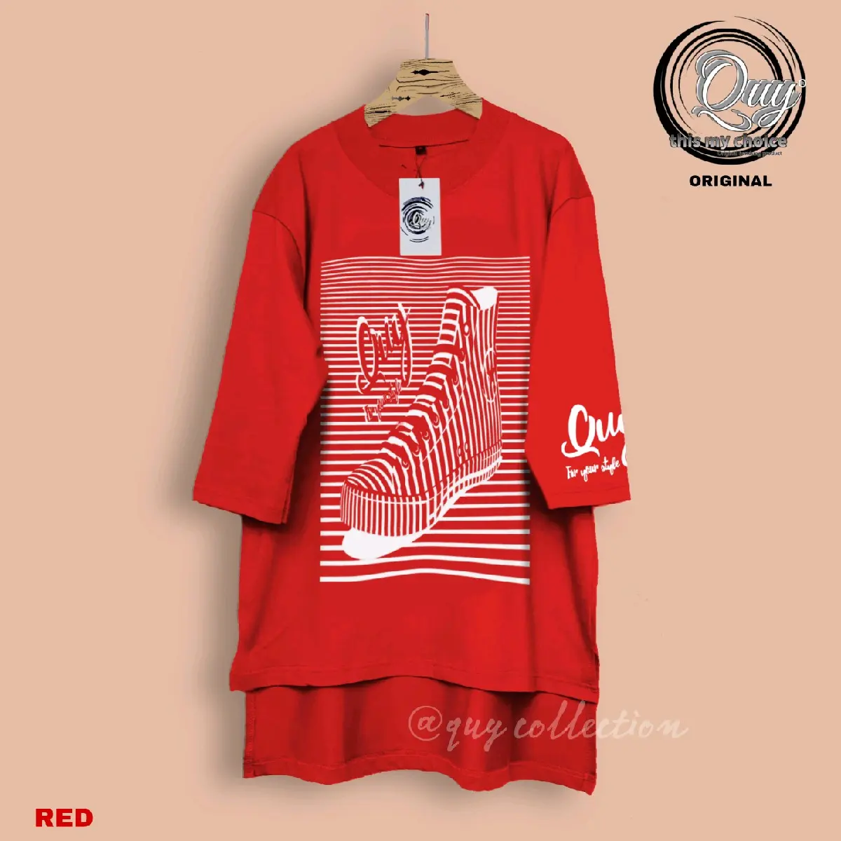 kaos top oversize quy collection mrh spt garis